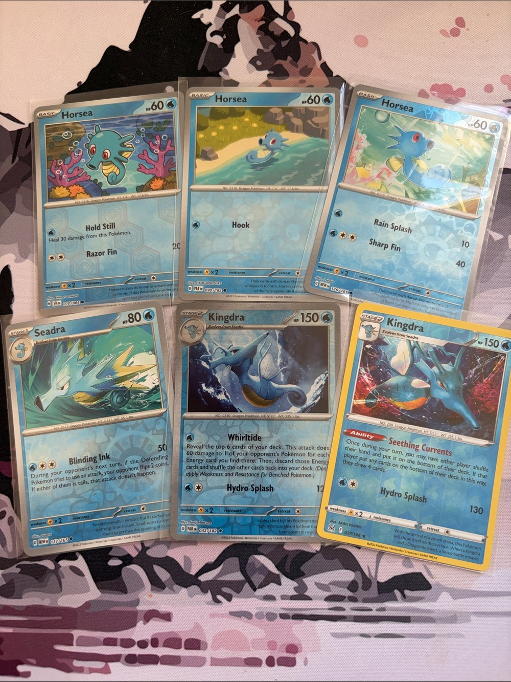 Horsea, Seadra & Kingdra Evolution Lot | 6 Pokémon Cards ✨5/$25✨